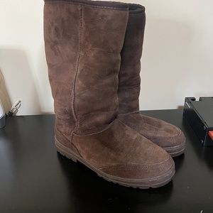 vintage ugg ultra tall burnt cedar tasman braid boots women's size 9